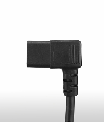 荷蘭 IEC 60320 C13 AC電源線連接器,3芯左彎式 10A 250V