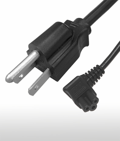 Canada 3-PIN Plug TO C5 Right Angle type AC Power Cord Set 10A 125V