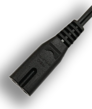 USA UL498 C7 2-Pin Straight AC Connector, 7A 125V