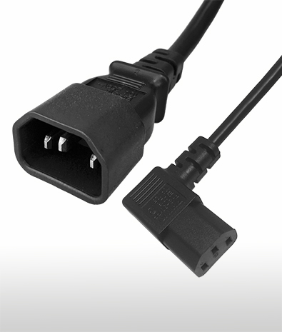 美國 3PIN插頭 TO C13 左彎 AC電源線組Cord Set  10A 125V