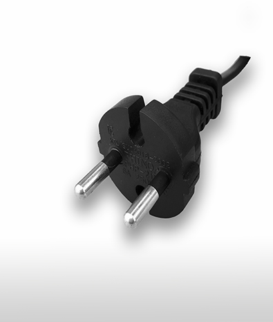 Finland 2-Pin Non-Grounded, Straight AC Plug, 16A 250V