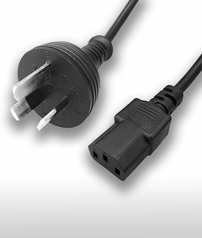 Australia AS/NZS 3112 Plug To IEC 60320 C13 Connector, 3-Pin AC Power Cord