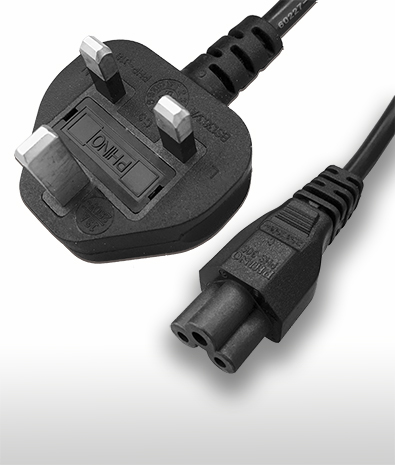 U.K. 3-PIN Plug TO C5 AC Power Cord Set 2.5A 220V