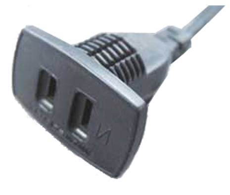 日本 JIS C8303 AC電源線連接器,2芯直式 7~12A 125V