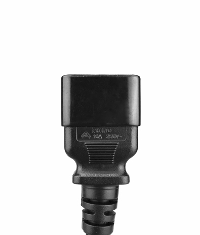 China GB17465 C20 3-Pin Straight AC Connector, 16A 250V