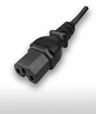 IEC 60320 C15 3-Pin Straight AC Connector, 10A 250V