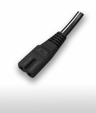 UK BS 60320 2-Pin Straight AC Connector, 2.5A 250V