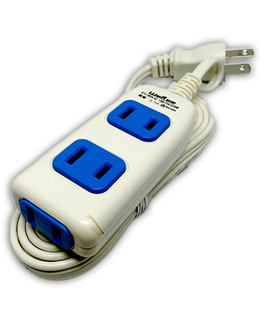 Taiwan 2 Outlet, AC Power Strip, 15A 125V