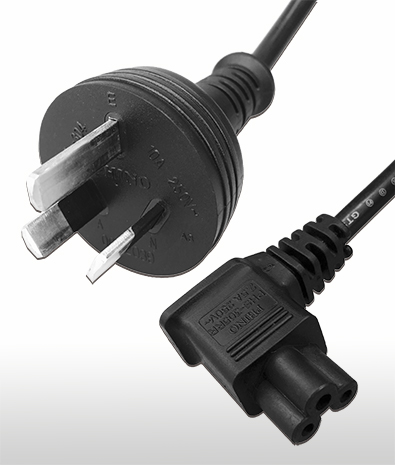 Australia 3-PIN Plug TO C5 Left Angle type AC Power Cord Set 2.5A 250V