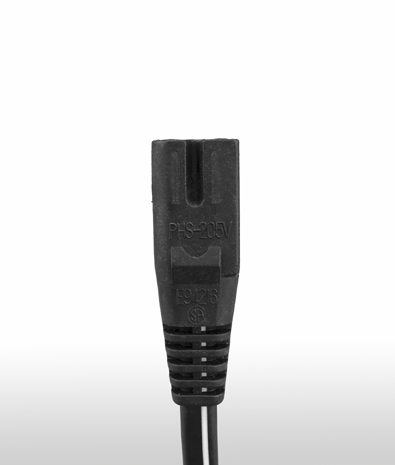 美國 UL498 C7 AC電源線連接器,2芯極性直式 7A 125V