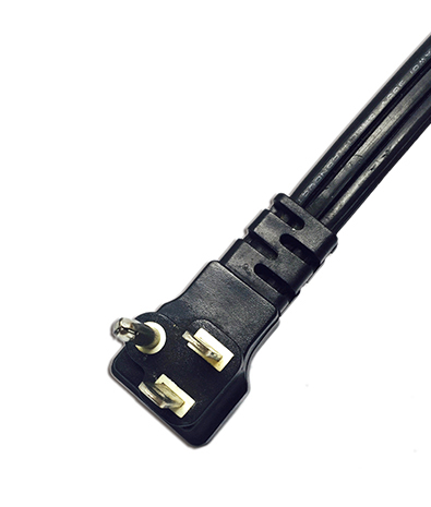 USA NEMA 5-15P 3-Pin Wire Grounding, Angle Type AC Plug, 15A 125V