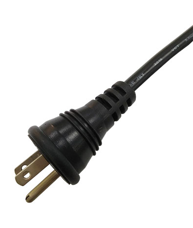 Japan 3-Pin Wire Grounding, Straight AC Plug, 15A 125V