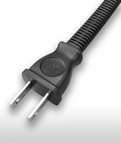 Japan 2-Pin Non-Grounded, Straight AC Plug, 15A 125V