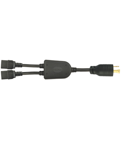 USA 3-Pin Wire Grounding NEMA L5-30P Locking AC Plug  TO C19 AC Power Cord Set (Splitter) 18~25A 125V